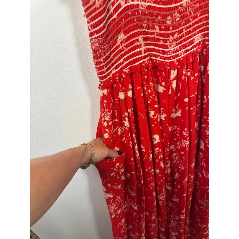 Free People Color My World Wide Leg Palazzo Pants Jumpsuit Boho - XS